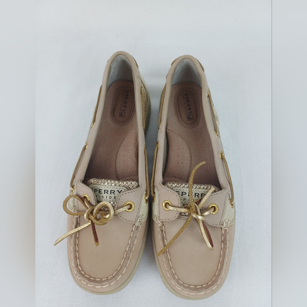 Sperry Topsiders Womens Deck Shoes Gold Cream 7.5 M